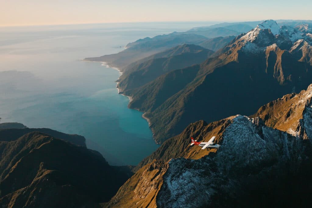 Flying-into-Milford-Sound